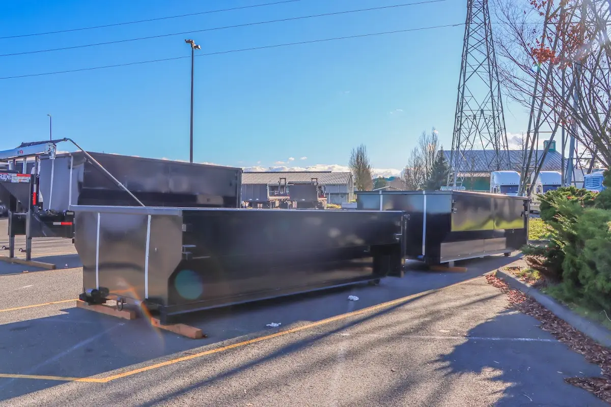 Roll-off dumpster ready for waste disposal at job site for Roofing Dumpster Rental in Warwick